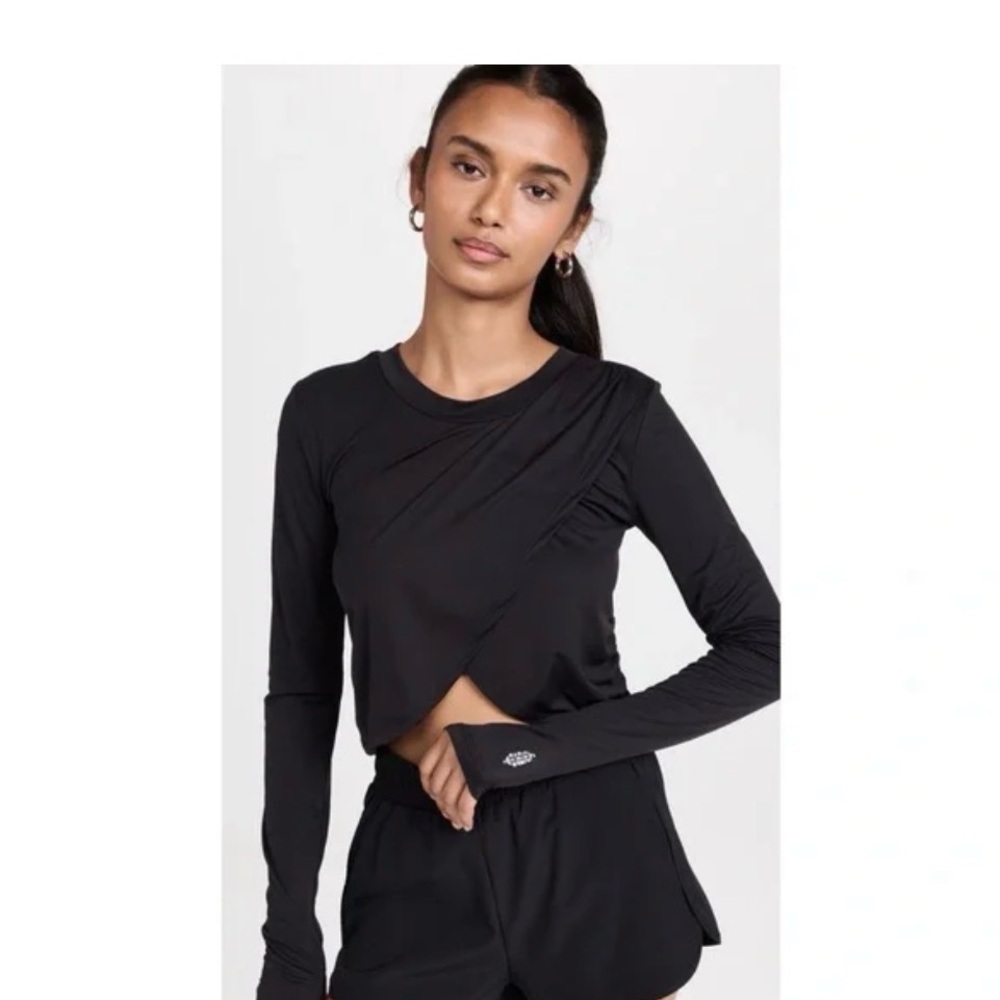 NWT FP movement with a twist layer top black XS NWT